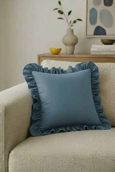 Mery Tekstil Stylish Decorative 100% Cotton Throw Pillow Cover 43X43 cm