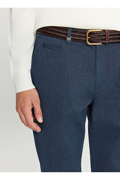 ALTINYILDIZ CLASSICS Нормальний пояс Нормальний крій Regular Fit Синій чоловічий брюки ACE001261485_LAC