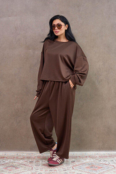 KÜÇÜĞÜM BUTİK Coffee Casual Double Set