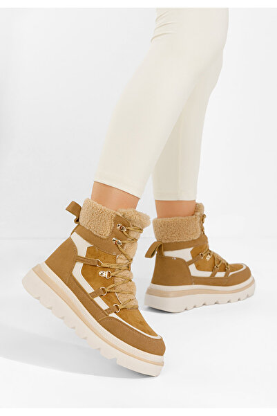 B T Shoes Mποτάκια πλατφόρμα Mavira ταμπά