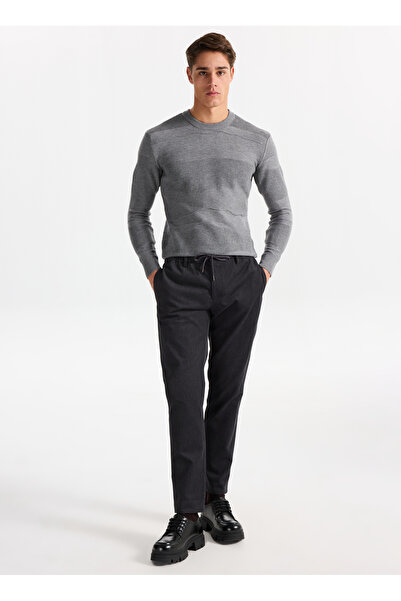 GMG FIRENZE Normal Bel Normal Paça Jogger Siyah Erkek Pantolon GU25MFW01027