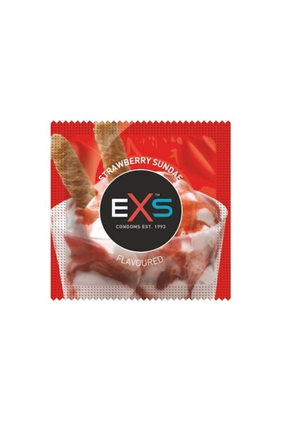 EXS Strawberry Sundae Condoms, 50 pieces