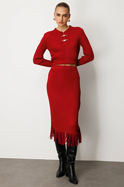 Ekol Tasseled Skirt with Elastic Waist