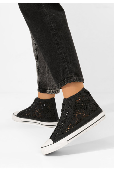 B T Shoes Γυναικεία sneakers αστραγάλο Miyana V4 μαύρα