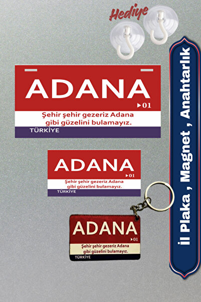 DURUSA Placă decorativă retro "Adana", Magnet retro, breloc cm, Semn decorati...
