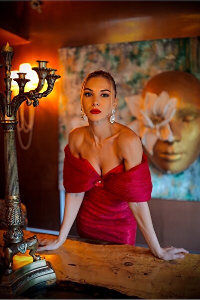 LUCSTYLE Scarlet Majesty – Kırmızı Abiye Elbise (Couture – Özel Tasarım)