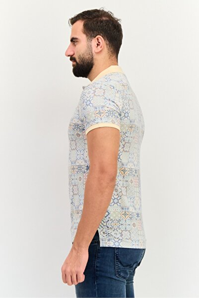 Levi's Men Regular Fit Allover Print Short Sleeve Casual Polo Shirt, Multicolor