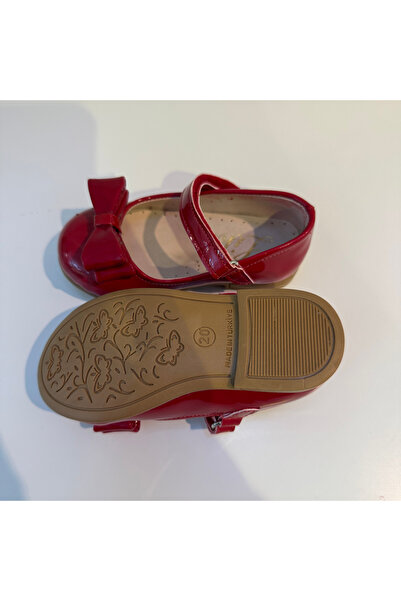 Lika Kız Çocuk Rugan Yarı Ortopedik Babet Ayakkabı Kırmızı