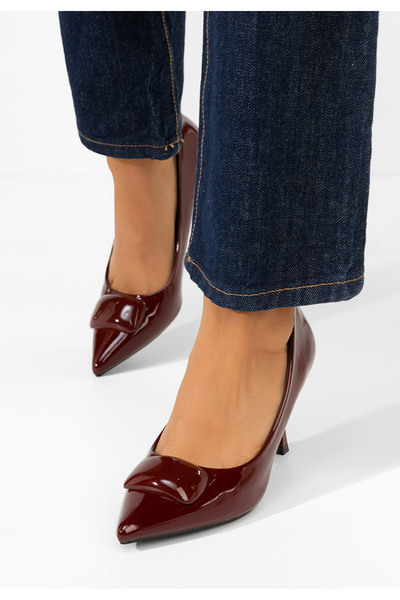 B T Shoes Pantofi cu toc subtire Sonnia grena