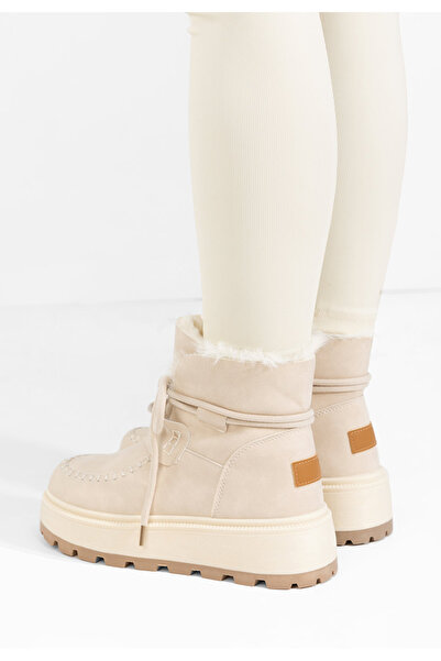 B T Shoes Mποτάκια πλατφόρμα Dionea μπεζ