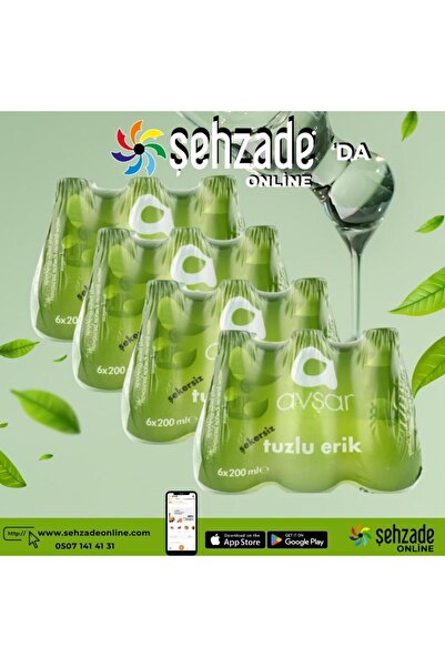 Avşar Tuzlu Erik Aromalı Maden Suyu 24 x 200 ml