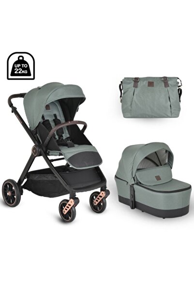 Cangaroo Carucior copii Macan 2 in 1 Verde, Pliere compacta, Varsta recomanda...