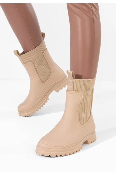 B T Shoes Γυναικεία Μποτάκια Aideia μπεζ