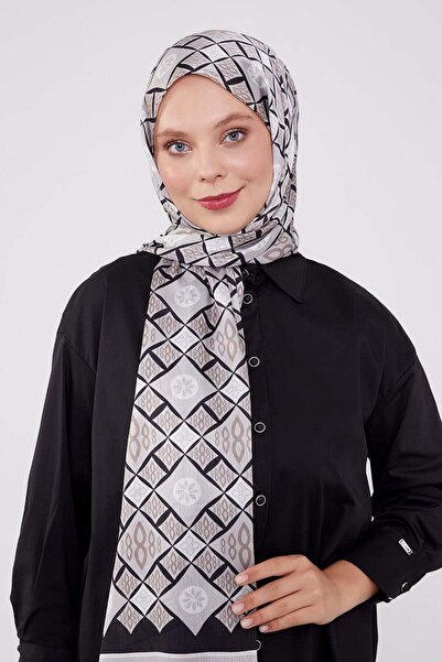 Levidor Siyah - Bej Damla Desen Brand Şal