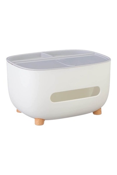 Edman Suport organizator, dozator de șervețele, 3 compartimente, picioare ant...