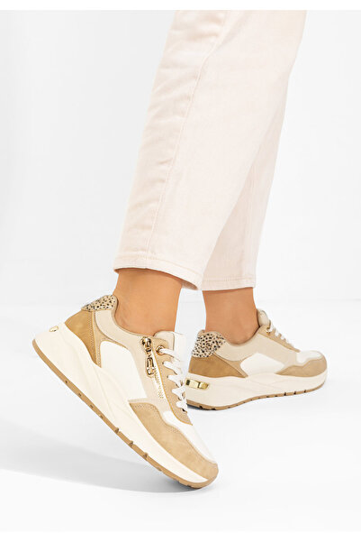 B T Shoes Sneakers cu platformă Ziania bej