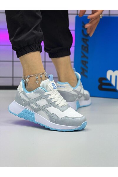 Weynes Women's White Blue Striped Daily Orthopedic Sports Shoes Wsb4024