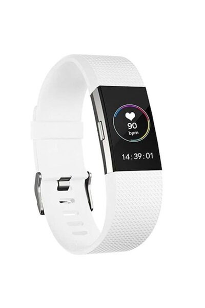 Edman Wristband strap for Fitbit Charge 2, size S, White