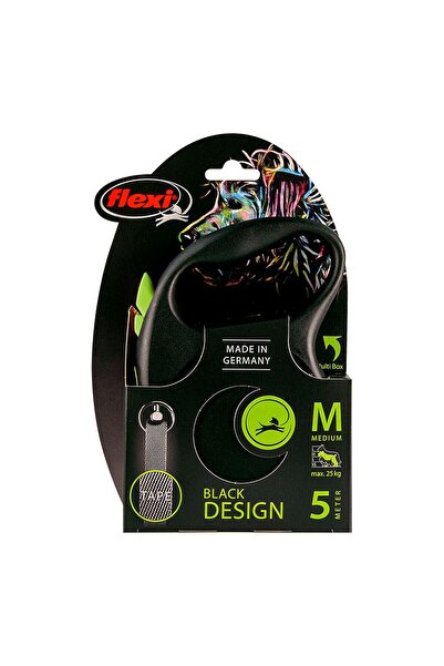 Flexi Dog Lead BLACK DESIGN 5 m Size M Green