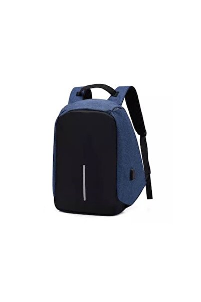 Edman Rucsac antifurt rezistent la apă pentru laptop de 15,6" cu port USB - Albastru