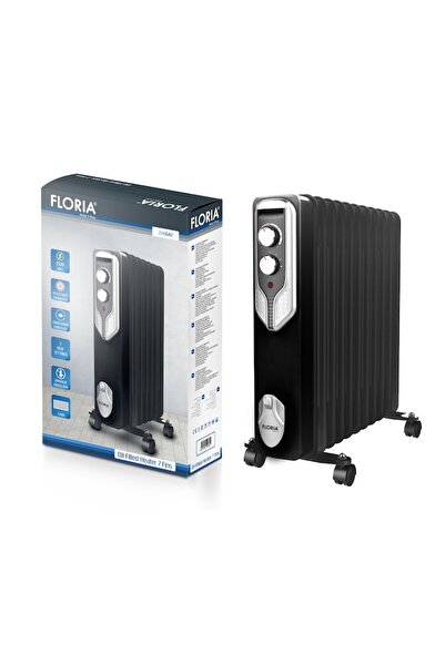 Floria ZLN-3666 Electric Radiator, Black, 2500 W, 11 Elements