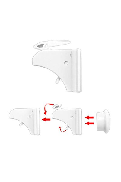 Edman Magnetic Safety Lock Set - 4 pcs Magnetic Locks for Drawers and Cabinet Doors, 1 Key