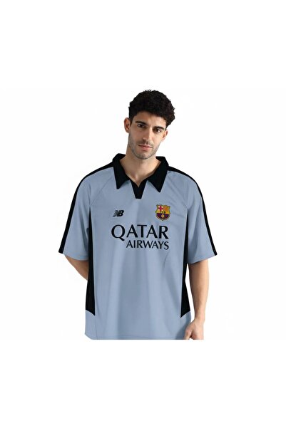 STITCH by MH Men's FC Barcelona-Inspired open flacket style Oversized T-shirt