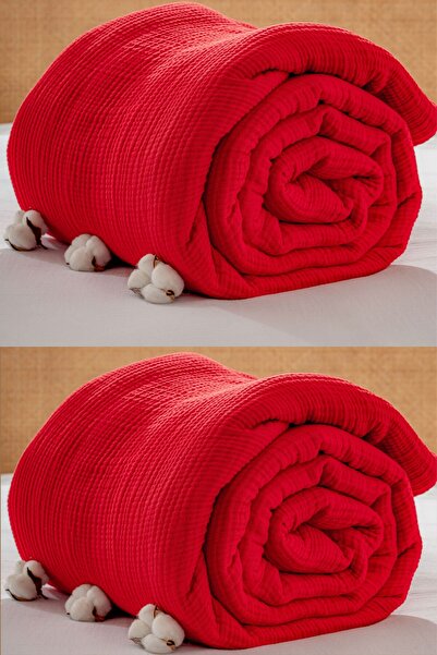 MYLASA HOME غطاء سرير من الموسلين فائق النعومة عالي الجودة 4 طبقات من الموسلين (فردي (240×280 سم)