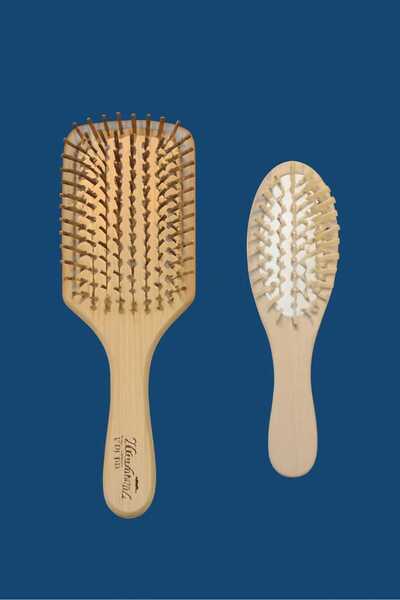 MadameNatural 100% Natural Bamboo Comb Set of 2 (Large-Oval)