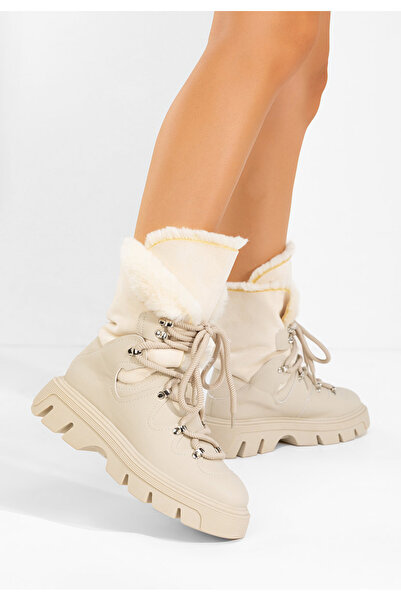 B T Shoes Χειμερινά Αρβυλάκια γυναικείες Celima μπεζ