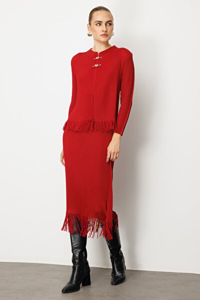 Ekol Tasseled Skirt with Elastic Waist