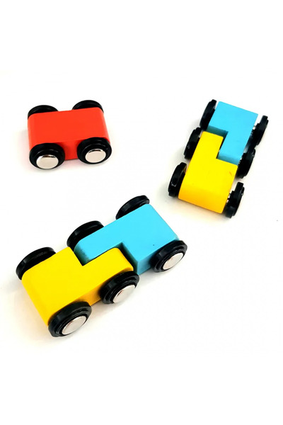 RCO Wooden squirrel track in the shape of a tree, with 3 cars, 9 ramps, 37 cm high - Squirrel T