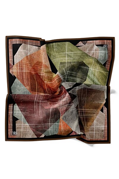 Levidor Striped Geometric Abstract Pattern Sparkly Crystal Scarf