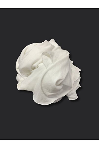 Yiğit Kumaş Cotton Polyester Single Jersey Fabric, Piece 180X240 cm White Color