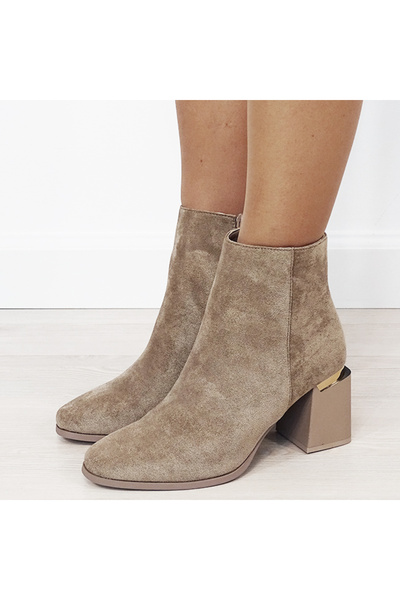 SOFILINE Ghete elegante de culoare kaki deschis la gleznă B-7607-2 116