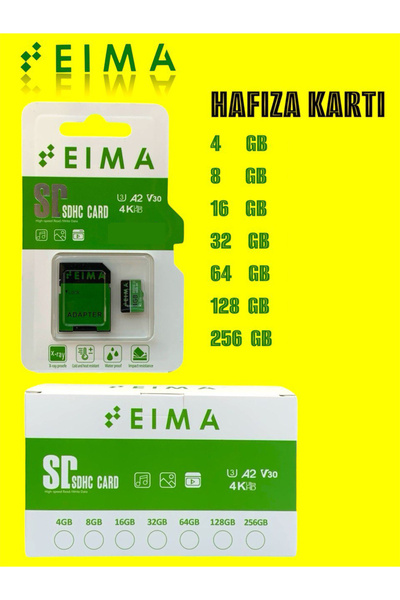 ErCorp Hafıza Kartı Veri Depolama SD Kart Adaptör Dahil