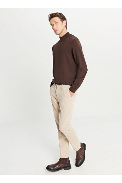 ALTINYILDIZ CLASSICS Normal Waist Normal Leg Slim Fit Beige Men's Pants ACE001261371_BEJ