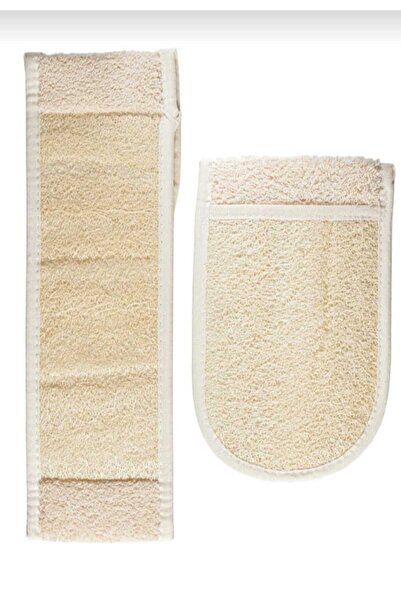 MadameNatural طقم مناشف حمام طبيعي 100% مكون من قطعتين (من ألياف اليقطين)