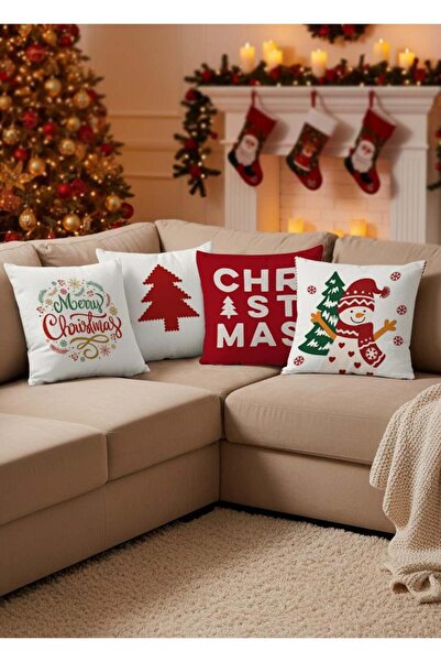 Markaev Husă pentru pernă cu tematică de Crăciun de Anul Nou, 4 piese 1042