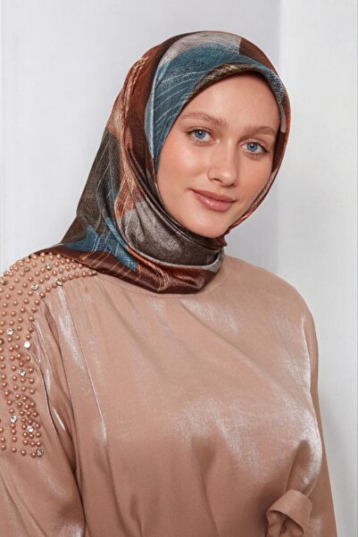 Levidor Striped Geometric Abstract Pattern Sparkly Crystal Scarf