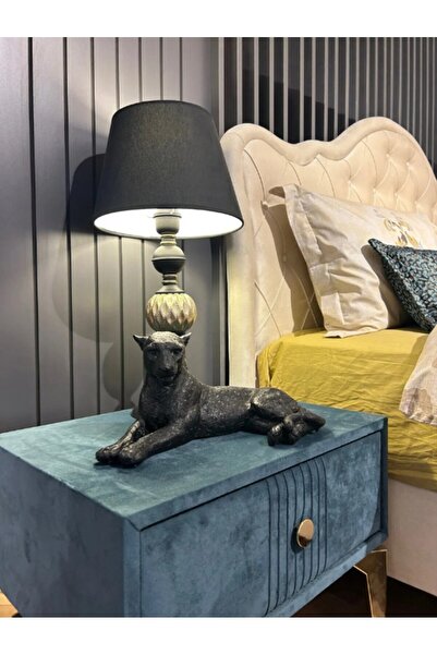 hediyeburda Yatan Panter Heykeli 39x18 cm