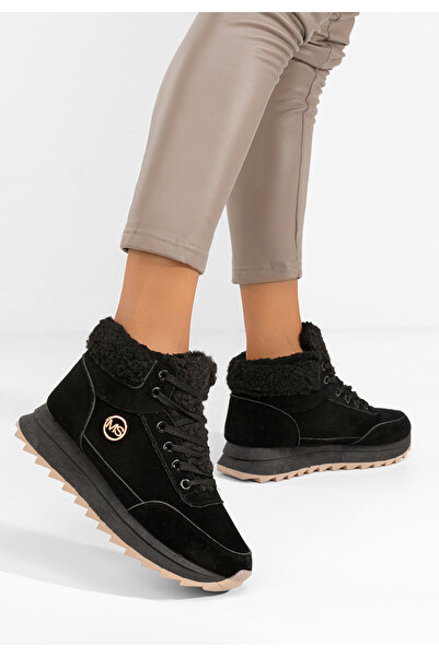 B T Shoes Χειμερινά sneakers γυναικεια Avilma V3 μαύρα