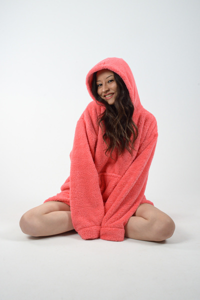REİNA TEKS Welsoft Hooded Wearable Tv Blanket 1 Piece Unisex Plush Oversized Poncho Robe