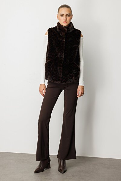 Ekol Patterned Plush Vest