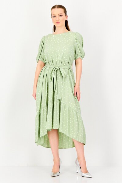 Levi's Women Allover Print Belted Maxi Dress, Multicolor