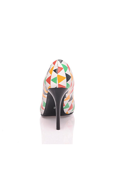 JustBow Printed Classic Heeled Women's Shoes