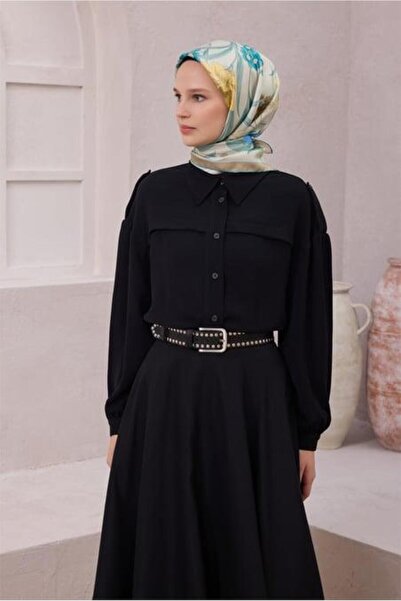 Belli Tivil Pure Silk Scarf 4219 - 53 Μαλακό πράσινο σχέδιο λουλουδιών