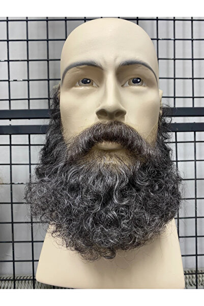 TheHairKraft Gerçek Görünümlü El Yapımı Takma Sakal & Bıyık Seti – HD Tül Üze...