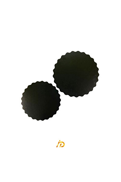 Ingrediente Dulci Slado – Round wavy cake plate BLACK Ø25cm h 3 mm MDF- 5pcs.
