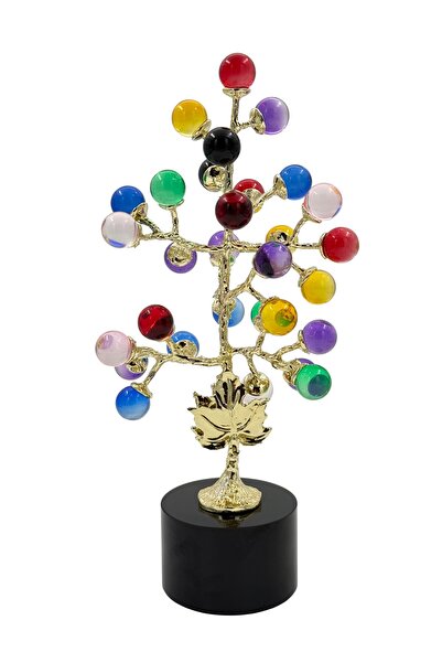 BİNDAWOOD B&D Décor Item with tree design and Glass balls - Multicolor